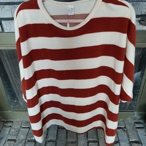 Rust Red and Cream Top